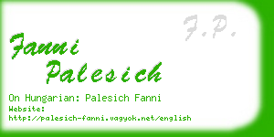 fanni palesich business card